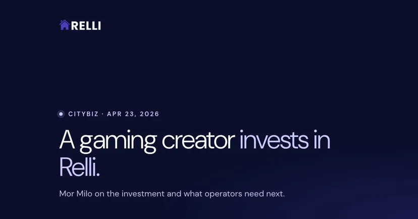 Relli Secures Investment from Gaming Industry Influencer as Platform Expands Real Estate Operator Network