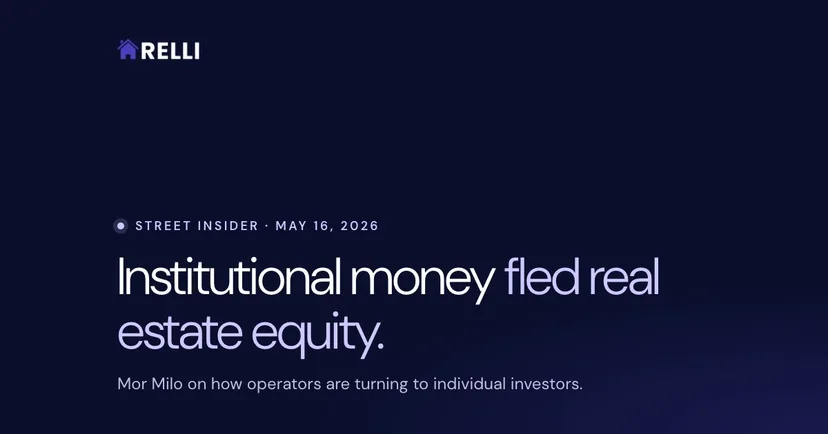 Institutional Money Fled Real Estate Equity and Operators Are Scrambling for Alternatives