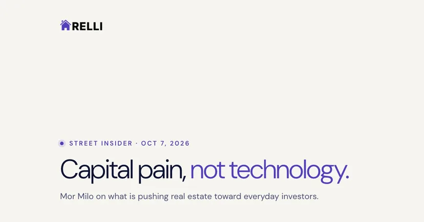 Capital Pain, Not Technology, Is Driving Real Estate’s Shift to Everyday Investors