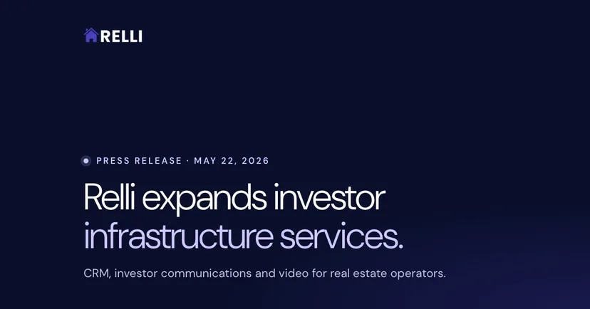 Relli Expands Investor Infrastructure Services as CRE Operators Diversify Beyond Institutional Capital