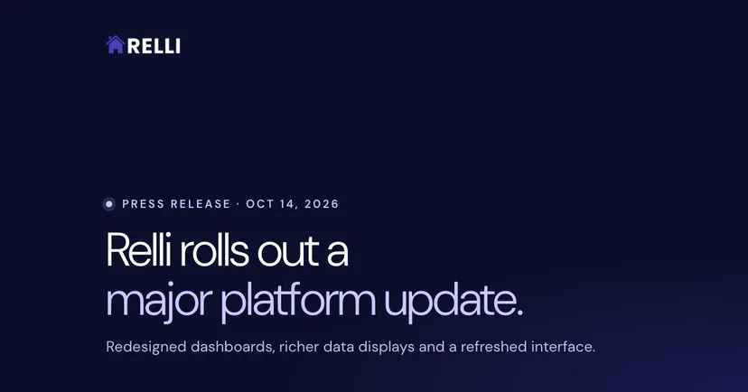 Relli Rolls Out Major Platform Update With Redesigned Dashboards and Expanded Data Tools