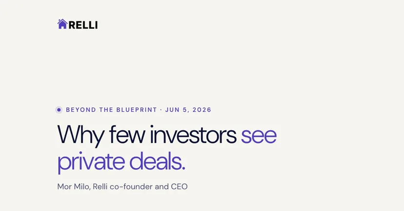 Mor Milo on Beyond the Blueprint: The Private Real Estate Awareness Gap and Why Sponsors Need Better Systems
